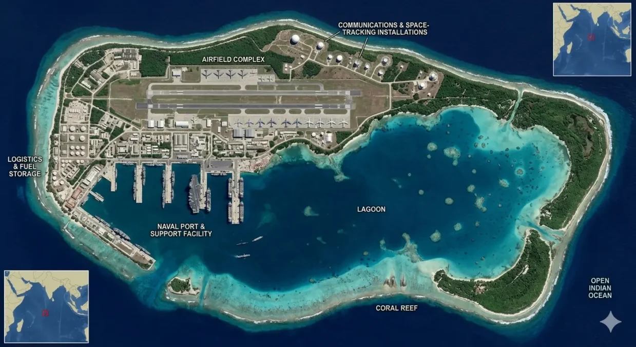 Diego Garcia Military Base Satellite Imagery: What the World Can See from Space Diego Garcia Military Base Satellite Imagery
